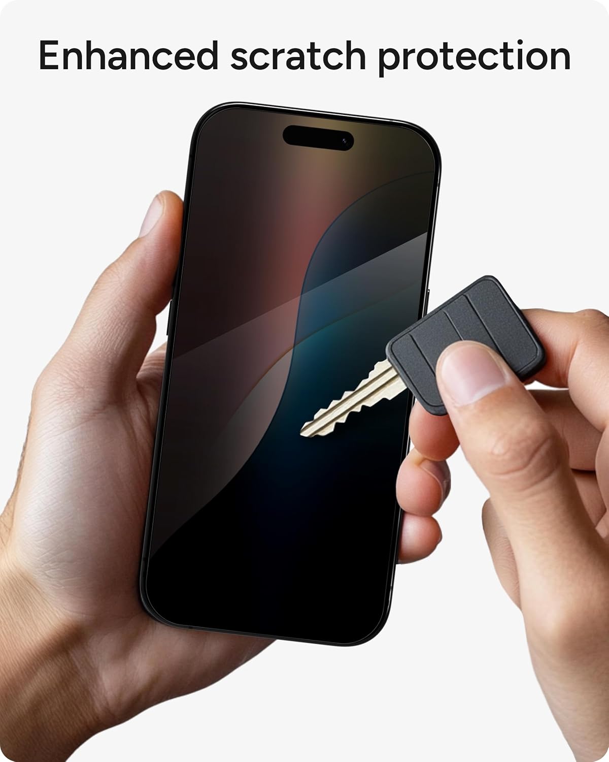 ZAGG InvisibleShield Glass Elite Privacy iPhone 15 Pro Screen Protector - 5X Stronger with Reinforced Edges, 2-Way Privacy Filter, Scratch & Smudge-Resistant Surface, Easy to Install