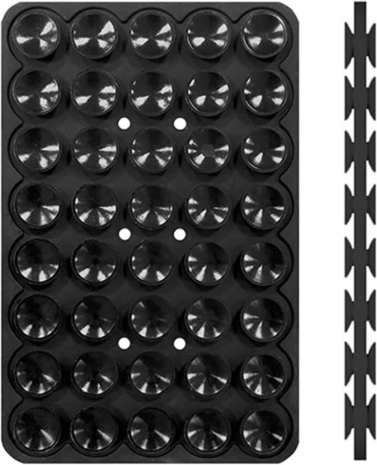 3 Pack Double Sided Silicone Suction Cup Phone Case Mount, Hands-Free Silicon Phone Grip with Higher Suction Power for Selfies and Videos, Non Slip Phone Accessories, Black