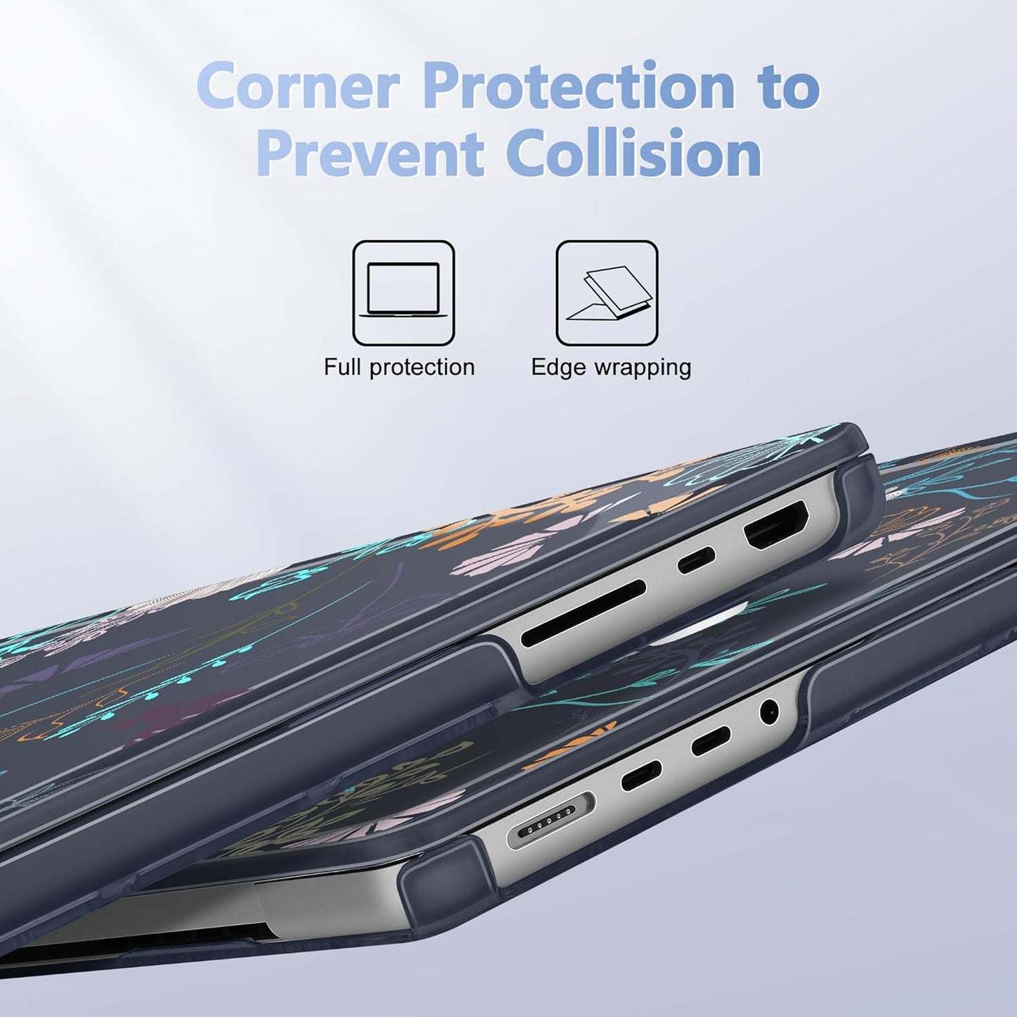 for MacBook Pro 16 inch Case 2021 2022 2023 2024 Release A3186 A3403 M4 A2991 M3 A2780 M2 A2485 M1 Pro/Max, Hard Shell Case with Screen Protector & Keyboard Cover, Rustic Flowers