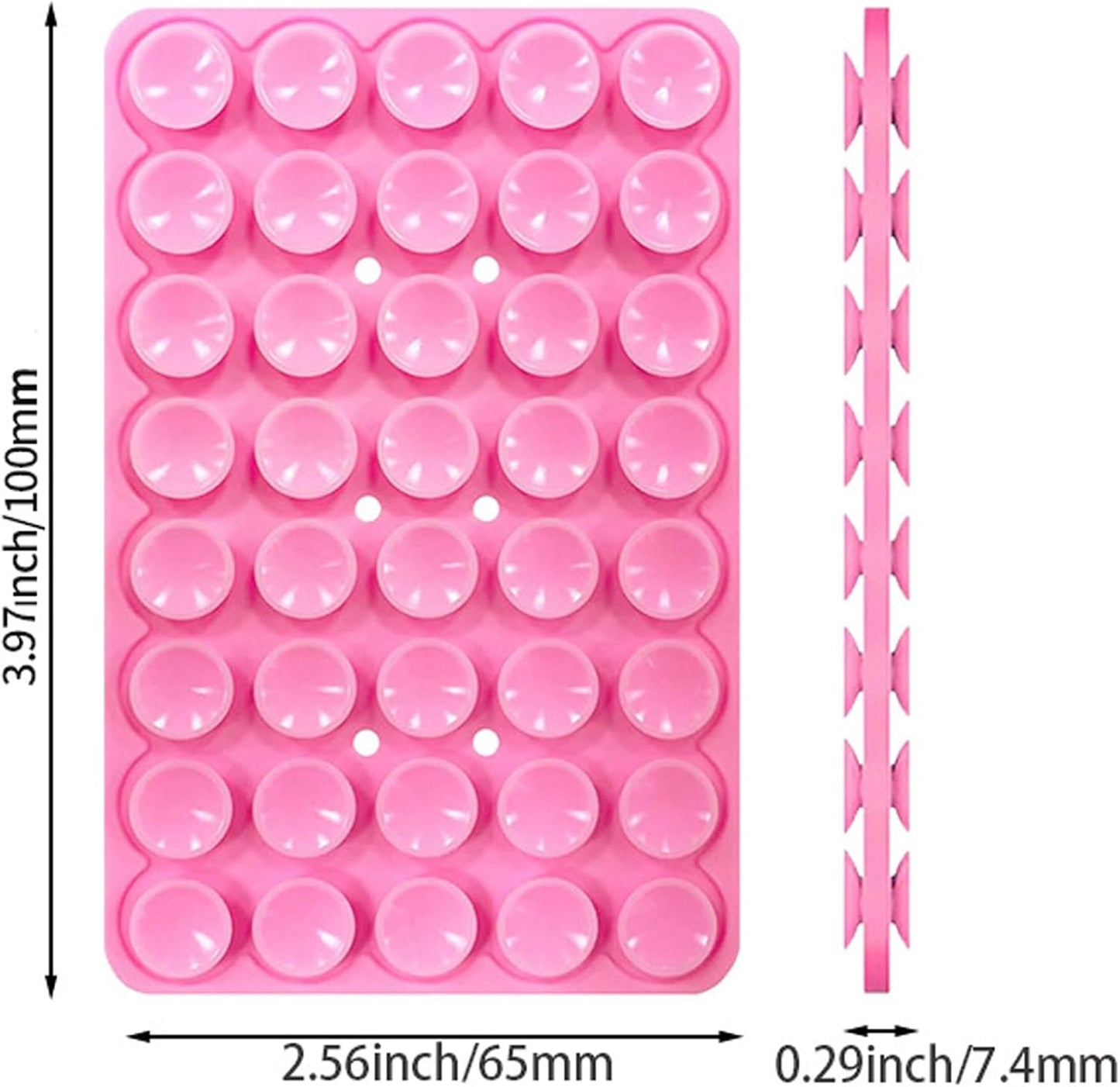 2 Pack Double Sided Silicone Suction Cup Phone Case Mount, Hands-Free Silicon Phone Grip with Higher Suction Power for Selfies and Videos, Non Slip Phone Accessories, Blue