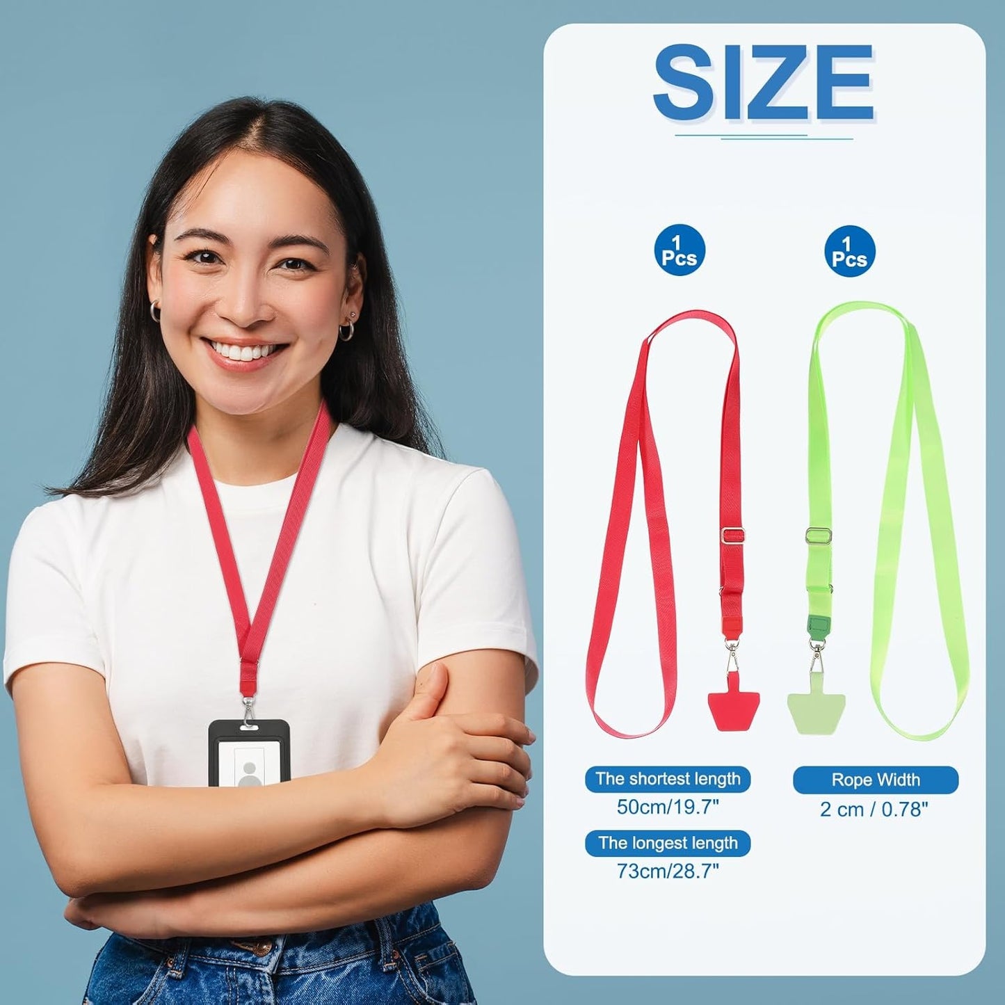 PATIKIL Smart Phone Lanyard with Patches for Most Smartphones Badges Keychain