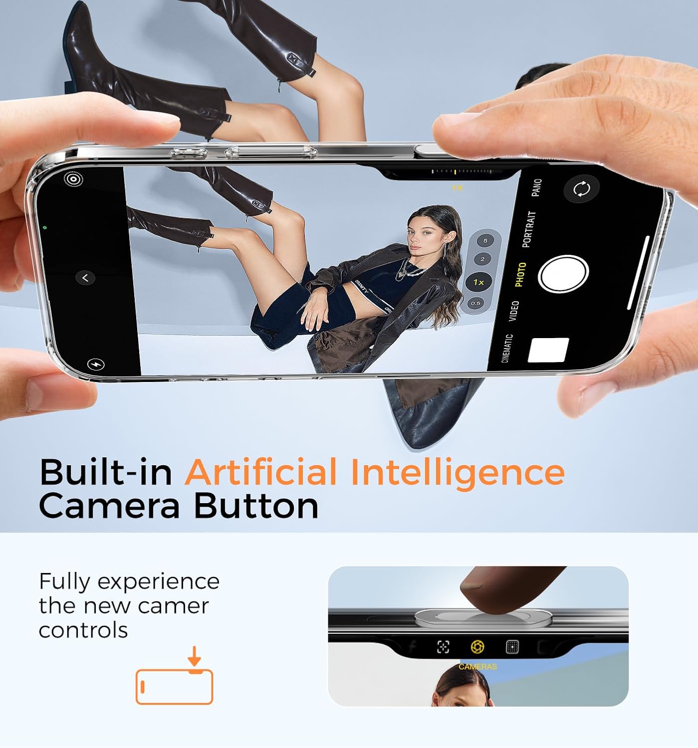 MAGIC JOHN 360° Rotatable Magnetic Invisible Stand for iPhone 16 Plus Case [Camera Control Button] [Compatible with MagSafe] 16FT Shockproof for iPhone 16 Plus Case 6.7'' with Kickstand, Clear