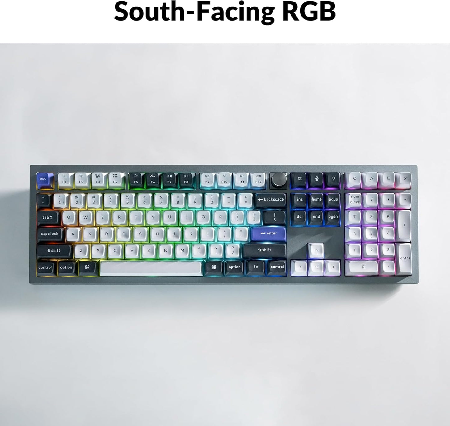 Keychron Q6 Pro Full Aluminum Wireless Bluetooth Custom Mechanical Keyboard for Mac Windows Linux, Full-Size QMK/VIA Programmable Knob KSA Double-Shot PBT Keycap Hot-Swappable K Pro Red Switch-Grey