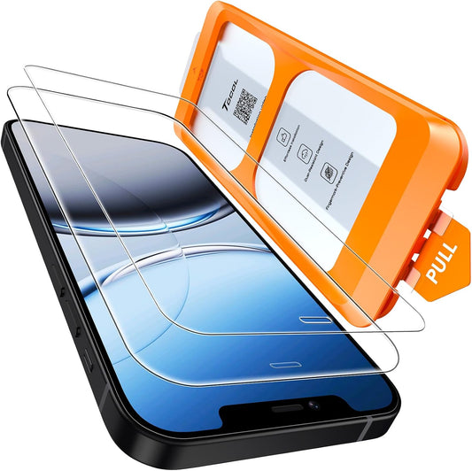 TOCOL for iPhone 12 mini Screen Protector 9H Hardness Military Grade Shatterproof HD Tempered Glass Full Coverage Easy Installation Case Friendly 2 Pack