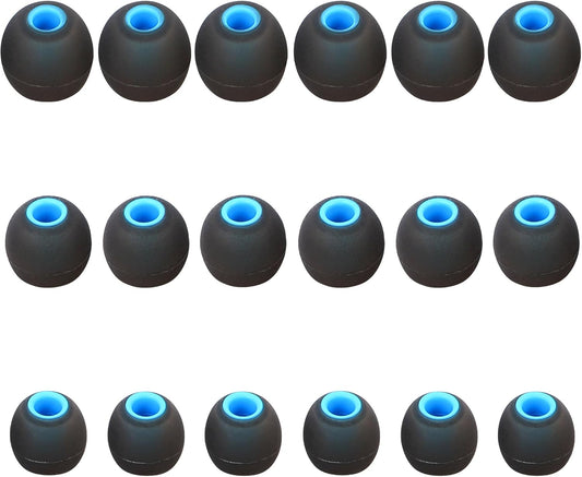 Silicone Earbud Tips Replacement - Fit Most Earbuds (Inner Hole 3.8mm - 5.1mm) - 9 Pairs S M L
