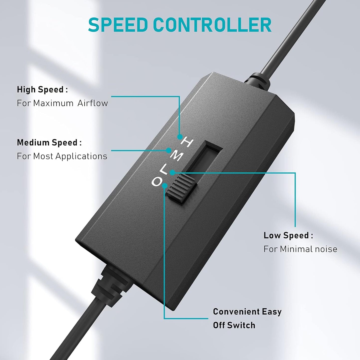 ANEXT, USB Fan, USB Computer Fan, Silent Fans for Receiver DVR PlayStation Xbox Computer, (80mm,White)
