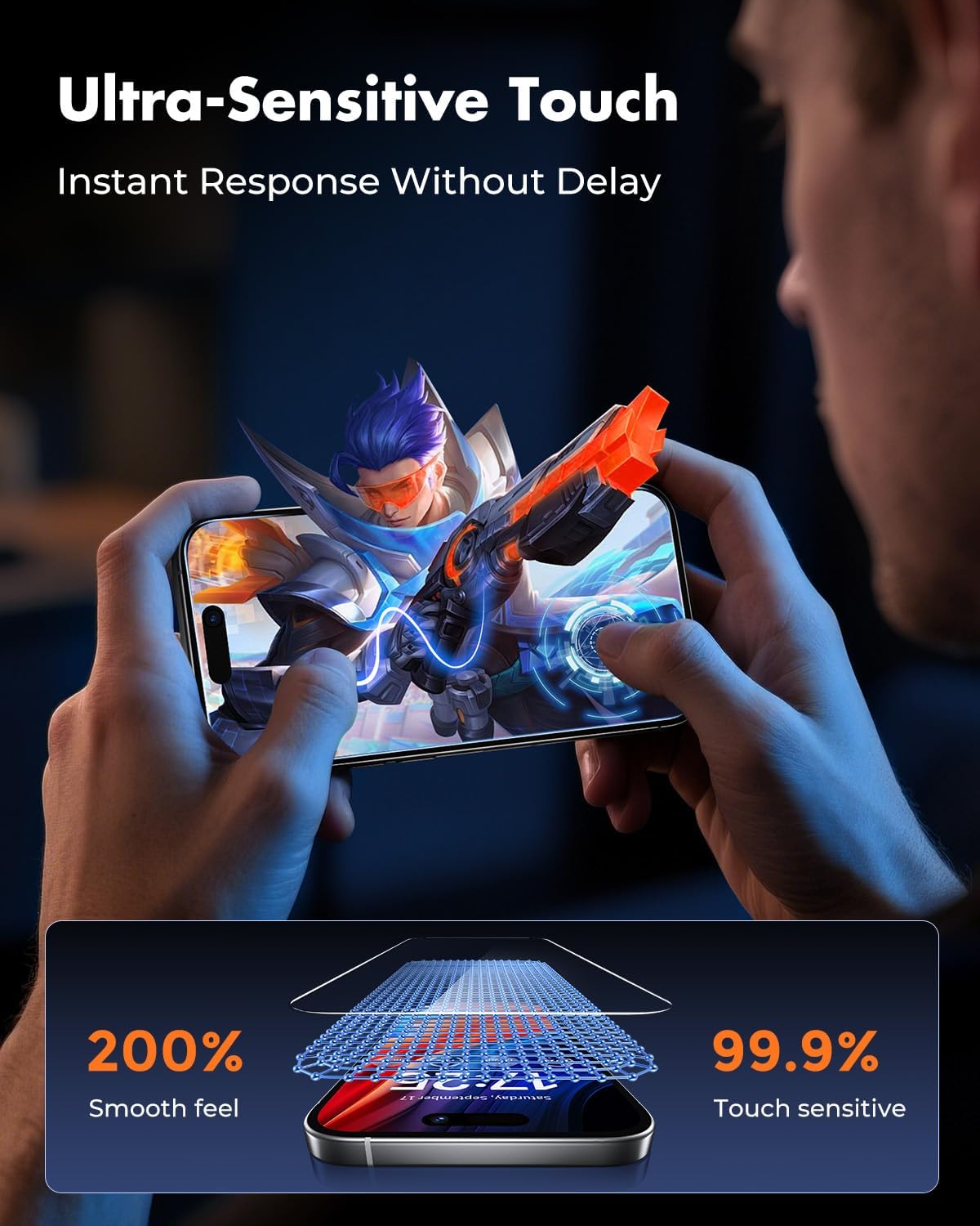 UNBREAKcable 2-Pack Screen Protector for iPhone 16 Pro Max, Double Shatterproof Tempered Glass [Easy Installation Frame] [9H Hardness] [99.99% HD Clear] [Case Friendly] for iPhone 6.9 inch