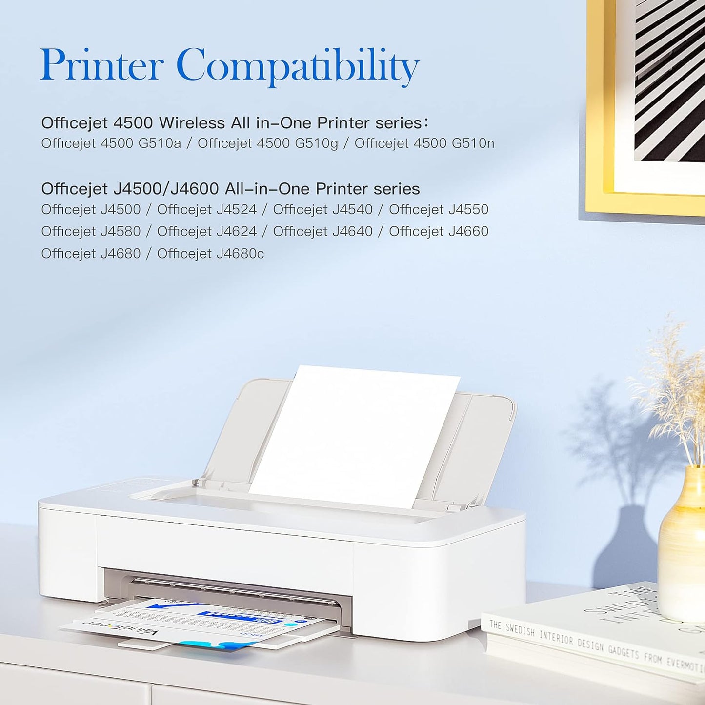 Valuetoner Remanufactured Ink Cartridge Replacement for HP 901 901XL 901 XL Compatible with Officejet 4500, J4524, J4540, J4550, J4580, J4624, J4680 Printer High Yield (1 Black, 1 Tri-Color, 2 Pack)