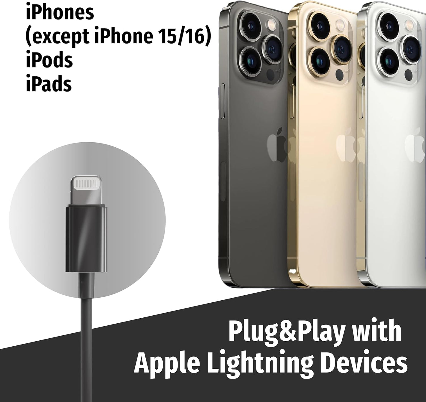 Symphonized Premium Wooden Airtube Headphones EMF Earbuds, 3D Sound, Microphone Volume Control, 8mm Bass Drivers Granting High Audio Quality MFI Certified ONLY for iPhone 11-14