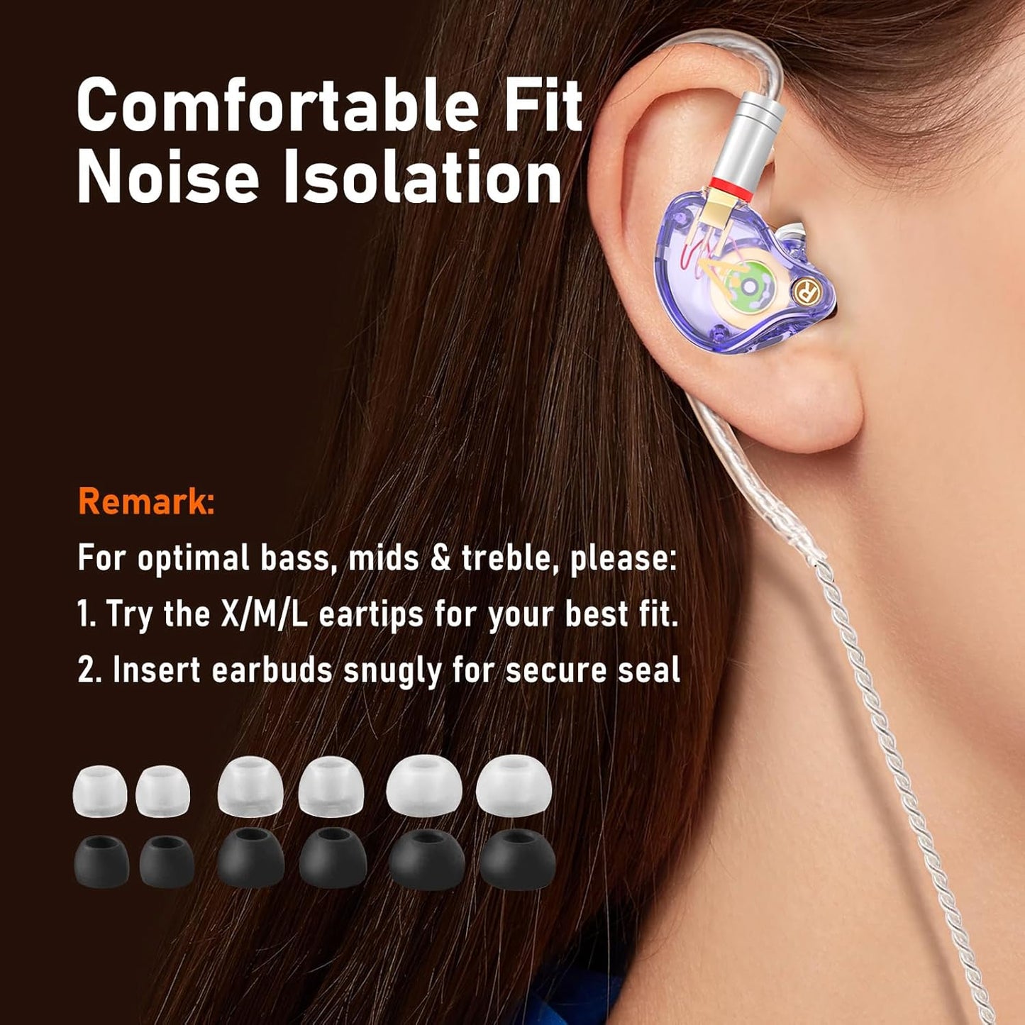 Vibes 202MC USB-C Wired Earbuds - HiFi in Ear Monitor Headphones - Noise Isolating Ear Buds w/ Mic - Clear Sound, Deep Bass & Comfort-Fit Earphones - MMCX to USBC, Silver Plated Cord, Carrying Case