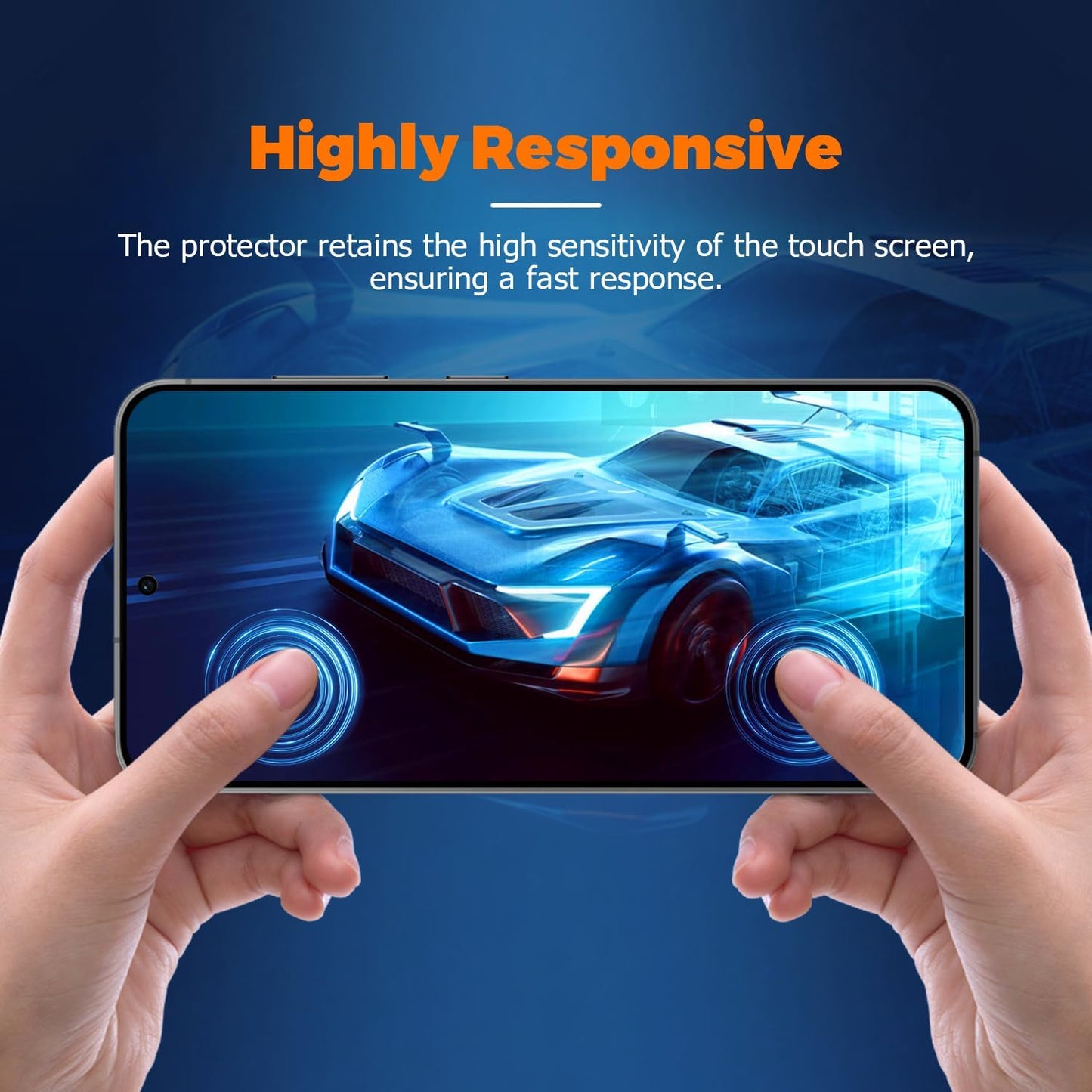 2 Pack Matte Glass Screen Protector for Samsung Galaxy S24 Ultra 5G(6.8 inch), Anti-Glare & Anti-Fingerprint Case Friendly Tempered Glass Film, Bubble Free,Fingerprint unlock,HD Clear,Smooth as Silk