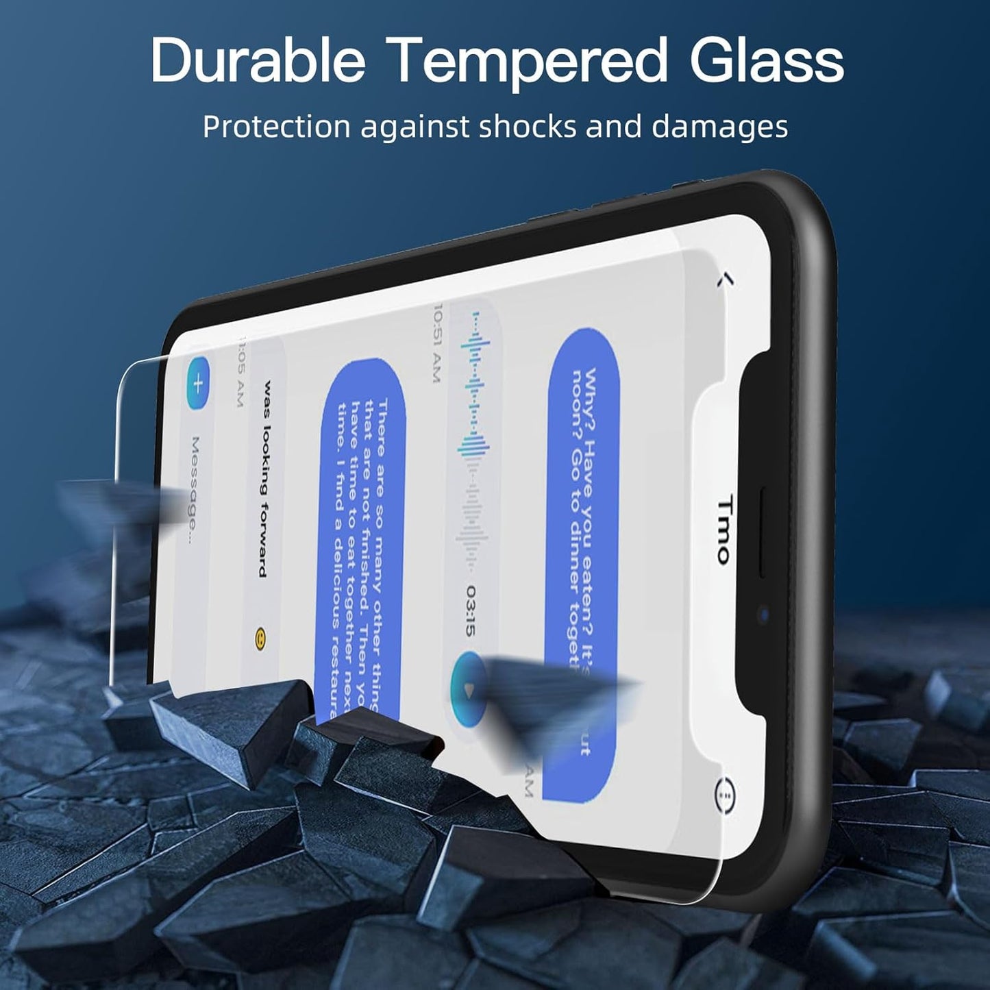 NEW'C 3 Pack Privacy for iPhone 11, iPhone XR Screen Protector, Enhanced 28-Degree Privacy Angle, Ultra Durable 9H Hardness, Bubble-Free