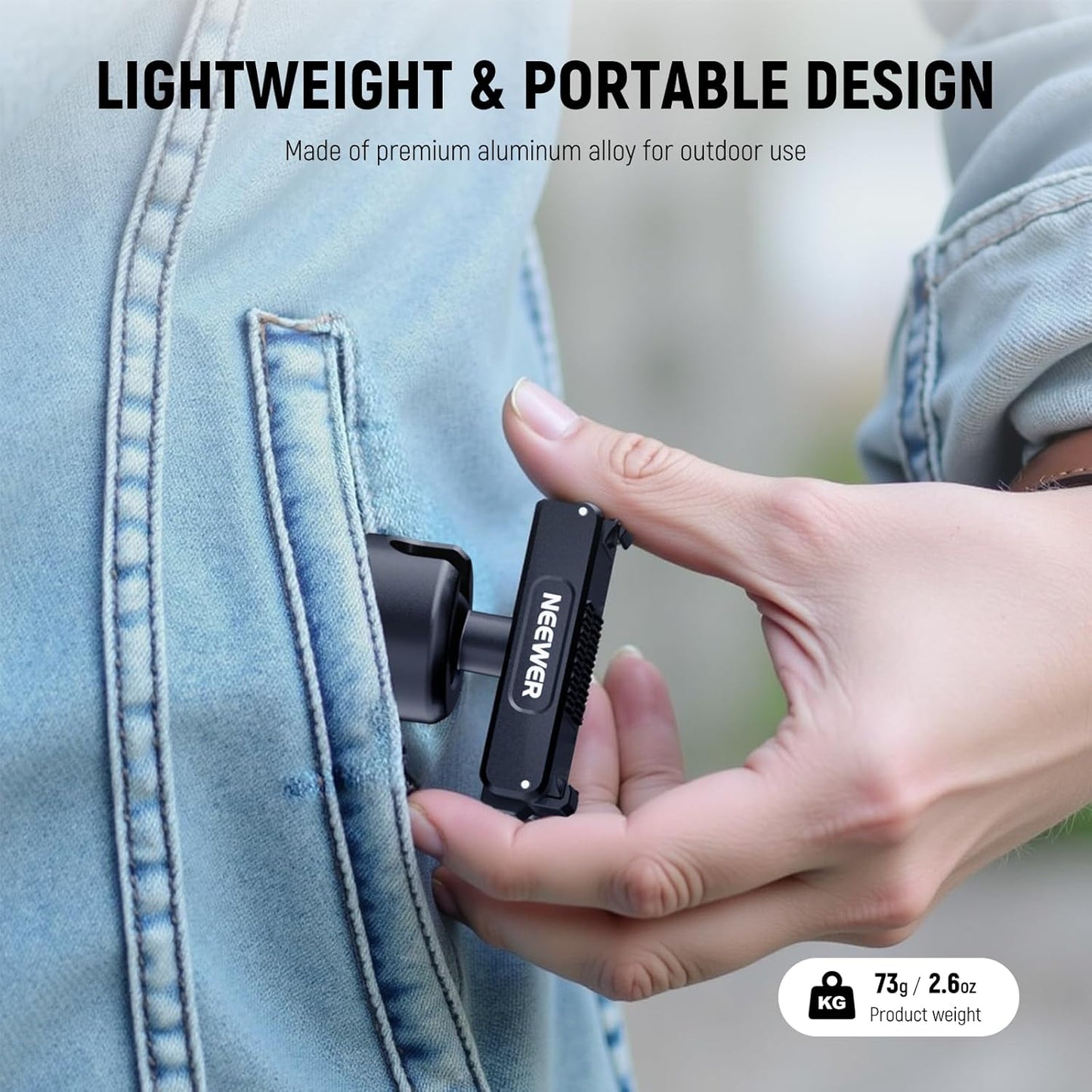 NEEWER Magnetic Camera Mount Compatible with DJI Osmo 360 / Action 5 Pro / 4/3, 360° Quick Release Ball Head Adapter Mount with 1/4" Thread for POV Shots, Camera Cage, Selfie Stick, Tripod, AC013