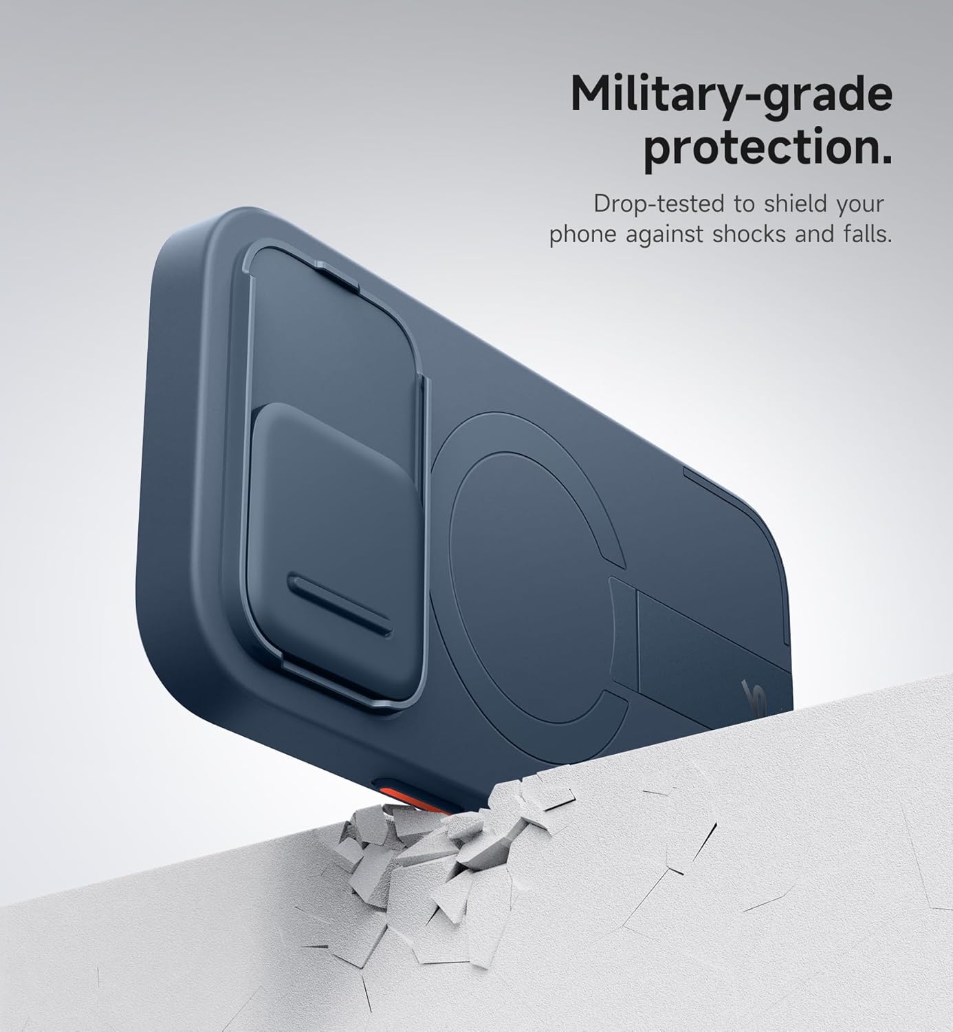 SURITCH for iPhone 16 Pro Case with Slide Camera Cover and Adjustable Kickstand, Compatible with MagSafe, Shockproof Bumper Case Slim Protective Cover for iPhone 16 Pro 6.3 Inch,Blue