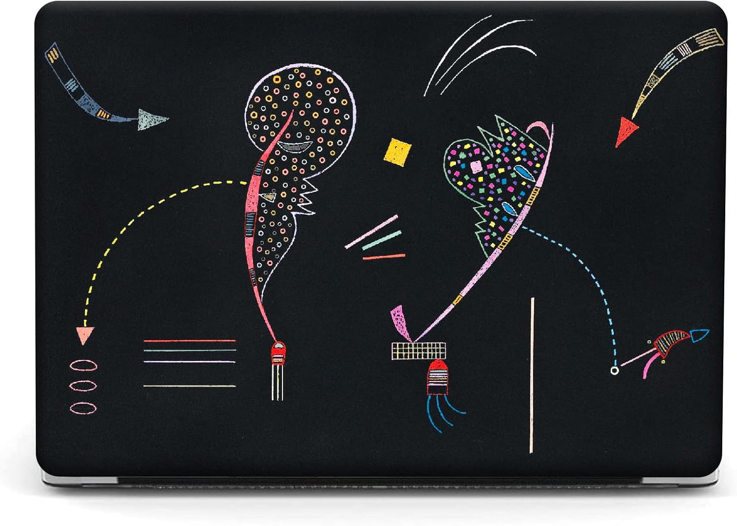 Berkin Arts Compatible with MacBook Air 13 inch Cover, 2022-2018 Release A2179/A2337 M1 with Touch ID with Keyboard Cover & Screen Protector Naive Art Illustrated (Two Sides by Kandinsky)