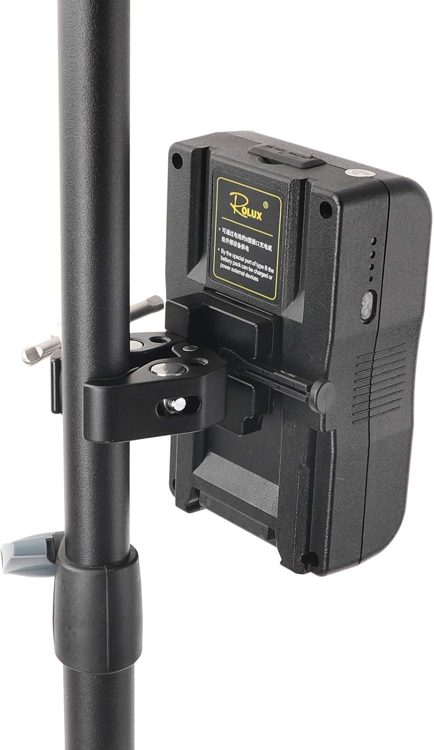 CAMVATE Super Crab Clamp + Universal V-Lock Mount Quick Release Adapter for DSLR Camera Battery - 2596