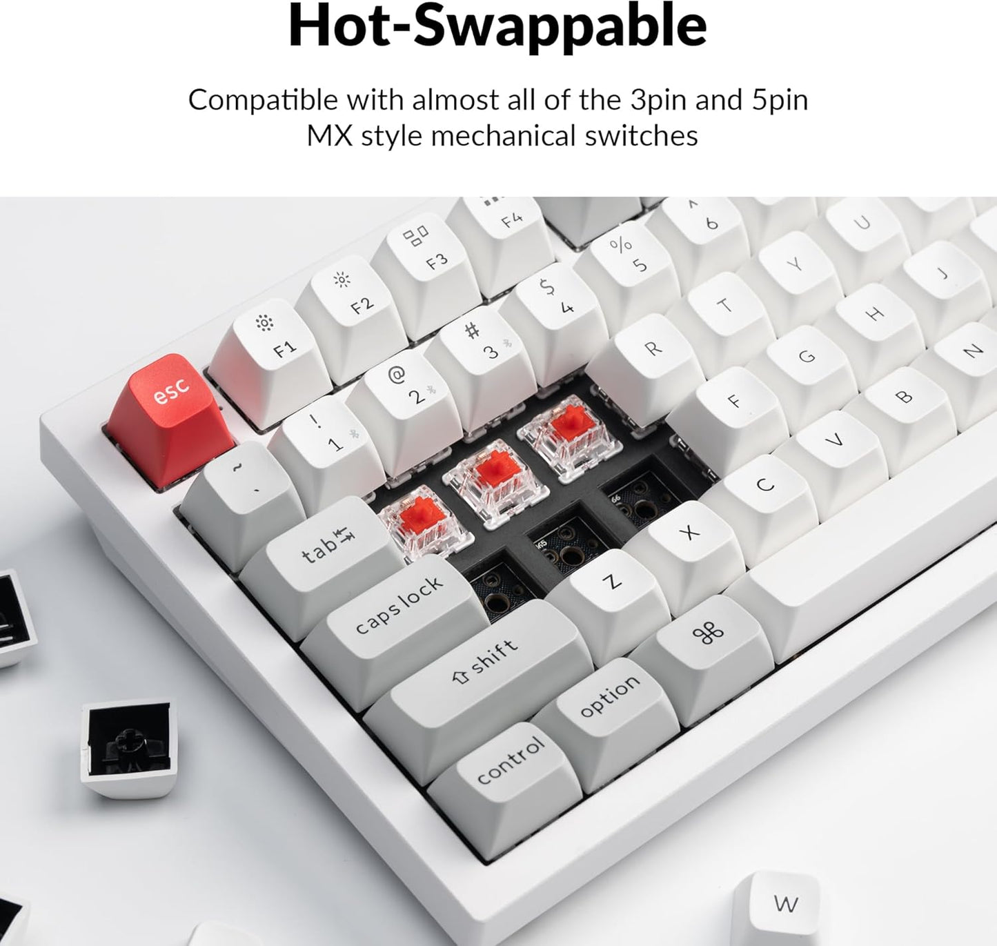 Keychron Q6 Pro Full Aluminum RGB Wireless/Wired Custom Mechanical Keyboard for Mac Windows Linux, Full-Size QMK/VIA Programmable Knob KSA Double-Shot PBT Keycaps Hot-Swappable K Pro Red Switch-White