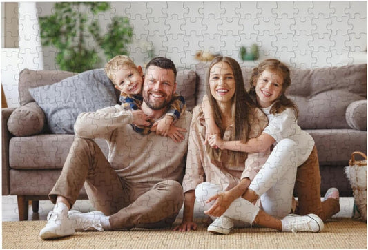 Custom Jigsaw Puzzle from Photos 300/500/1000 Pieces Personalized Wooden Picture Puzzles Gift for Adult Family Friends,Birthday,Valentine's Day (Horizontal 300PCS)