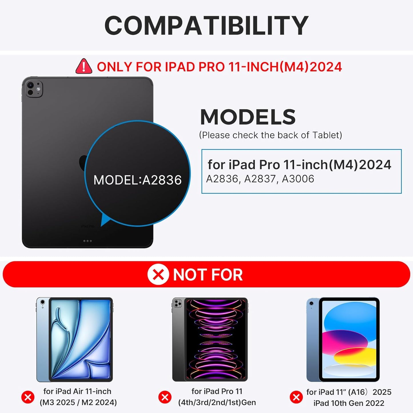 typecase Keyboard Case for iPad Pro 11-inch (M4) 2024,Magic Keyboard with 11 Colors Backlight for iPad Pro 11,Keyboard Case with Pencil Holder,Multi-Touch Trackpad,Easy-Set Magnetic Stand,Raspberry