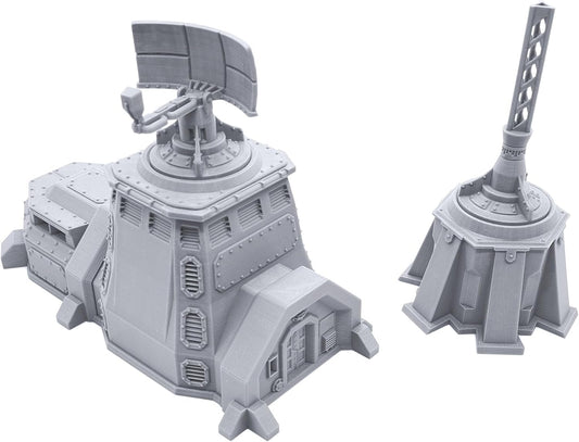 EnderToys Armored Barracks Set by Terrain4Print, 3D Printed Tabletop RPG Scenery and Wargame Terrain 28mm Miniatures, Grey