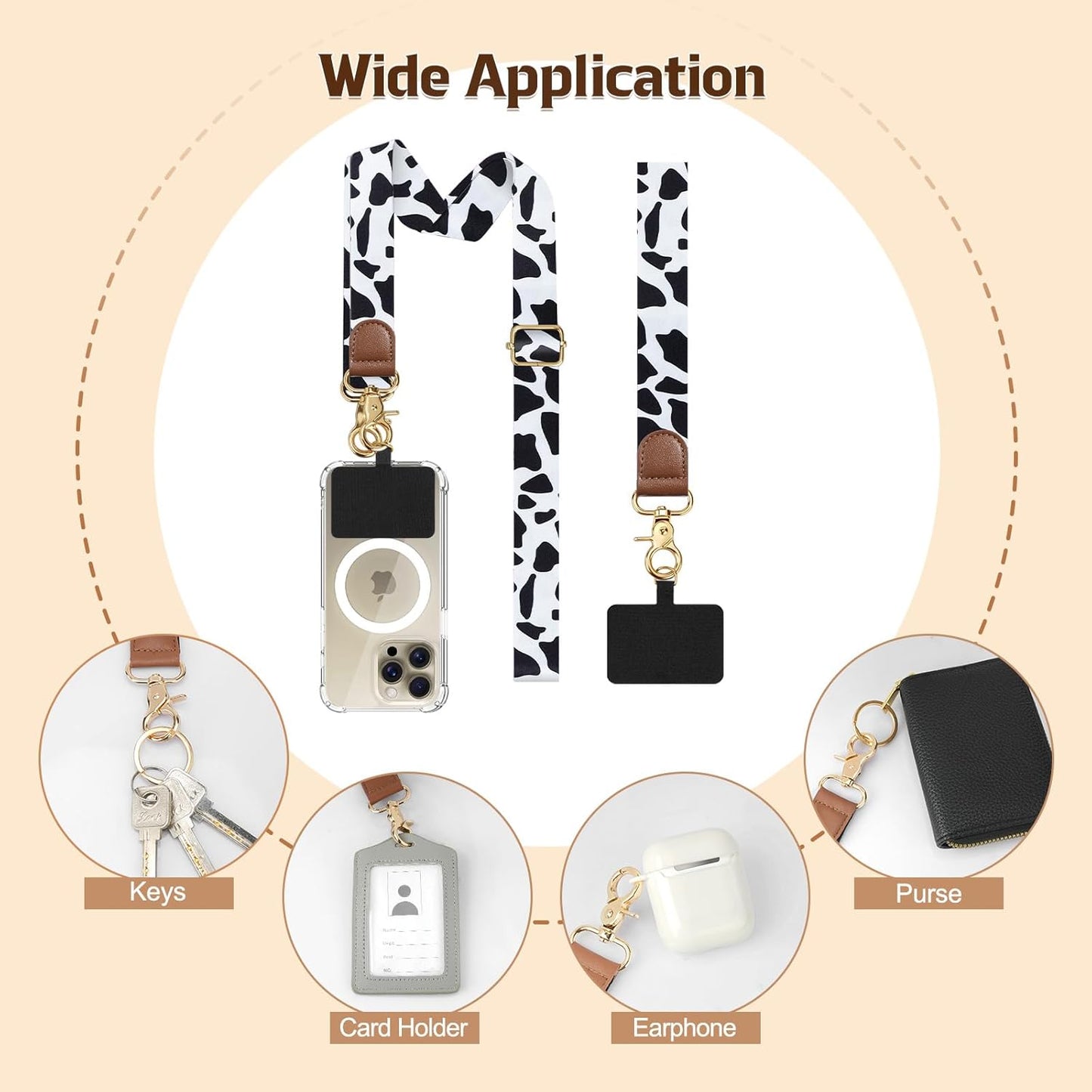 TiMOVO Phone Lanyard Crossbody Wrist Strap, Adjustable Anti-Theft Strap for Smartphone Case