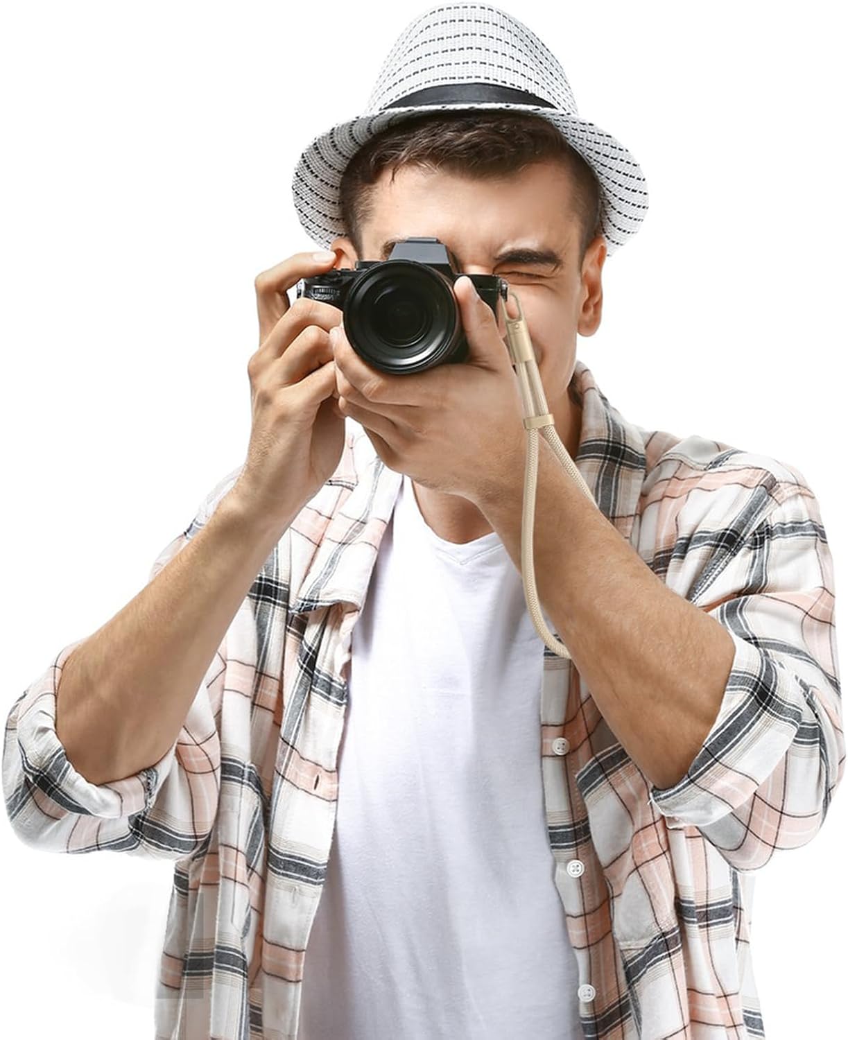 2 Pack Phone Lanyard,2×Phone Wrist Strap,4×Tether Tabs,Universal Cell Phone Multifuctional Patch Polyester Lanyards,Cell Phone Hand Strap for Women and Men(wine+light camel)