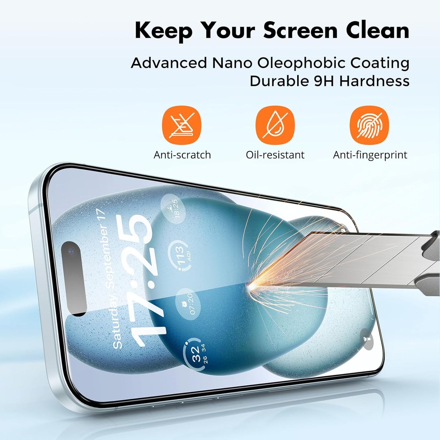 UNBREAKcable 2-Pack Screen Protector for iPhone 16 Plus, Double Shatterproof Tempered Glass [Easy Installation Frame] [9H Hardness] [99.99% HD Clear] [Case Friendly] for iPhone 6.7 inch