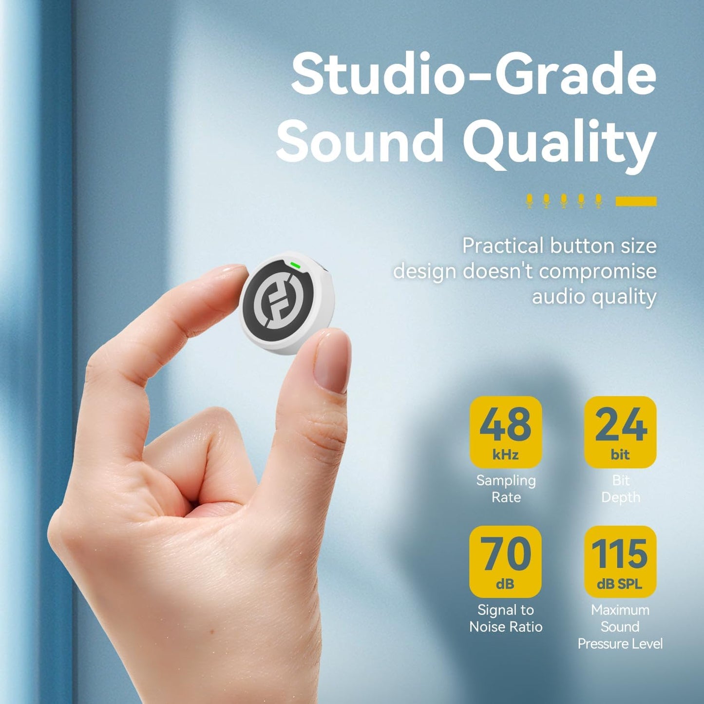 Hollyland Lark M2 Wireless Lavalier Microphone for iPhone/Android/Camera/PC/Laptop with Lightning/USB-C/Plug, 48KHz 24Bit, 1000ft Range, Noise Cancellation, 30H Battery for Video Recording, Streaming