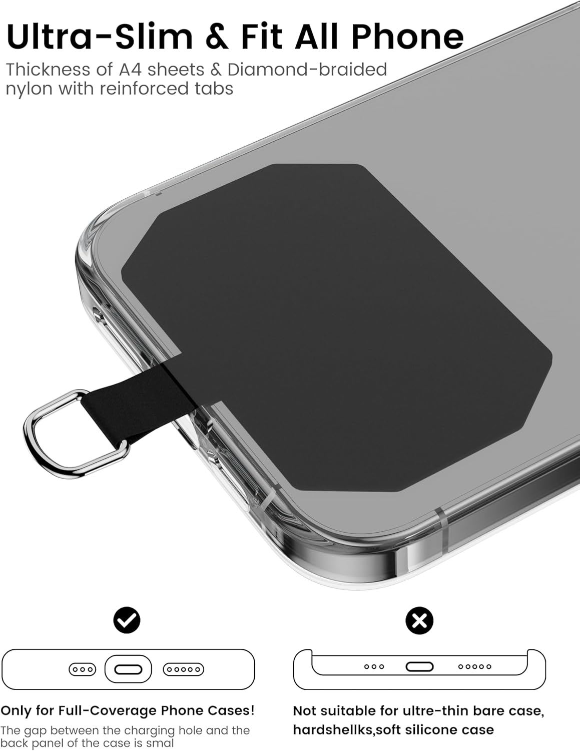 Cell Phone Lanyard, Adjustable Crossbody Cell Phone Lanyard, Adjustable Anti Theft Phone Strap