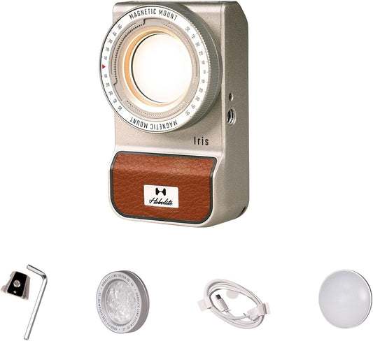 Iris Portable LED Photography Light Standard Kit with LCD Display, App Control, CRI/TLCI 96+, 2700-6500K, Bi-Color Indoor and Outdoor Light for Content Creators, 5W