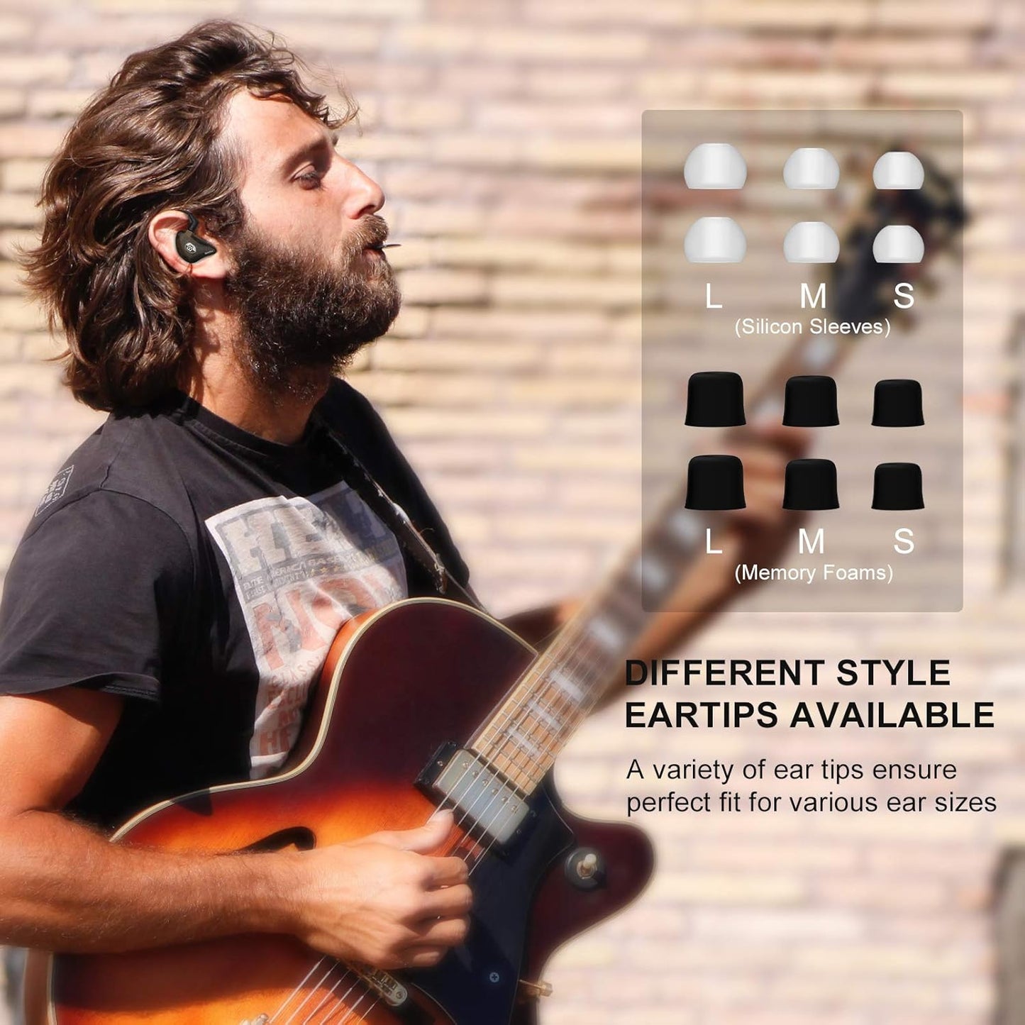 BASN in Ear Monitor Headphones for Musicians, Bsinger 2nd Generation Sound Isolating Earphones with Dual Dynamic Drivers Detachable MMCX Cable (Brown)…