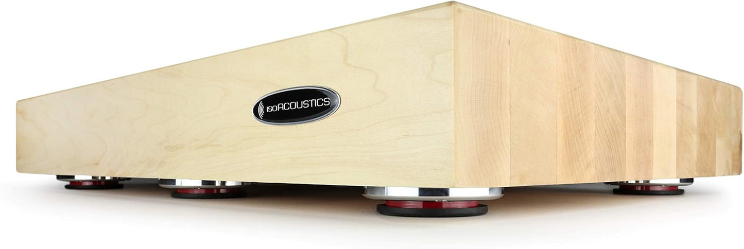 IsoAcoustics Delos Turntable Isolation Butcher Block Series: 2216M2 (22"W x 16"D x 3"H) Maple