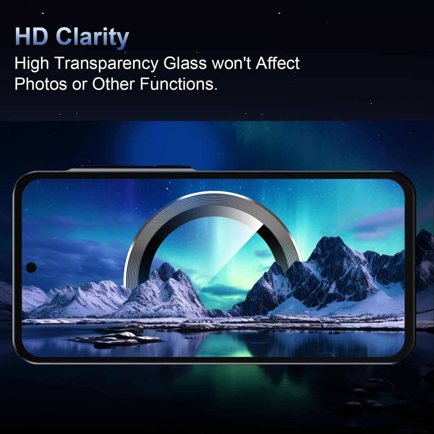 Korecase for Galaxy S25 Ultra Camera Lens Protector,9H Tempered Metal Glass Anti Scrach Rear Camera Screen Protector, Shockproof Metal Ring Lens Protection for Samsung Galaxy S25 Ultra，Black