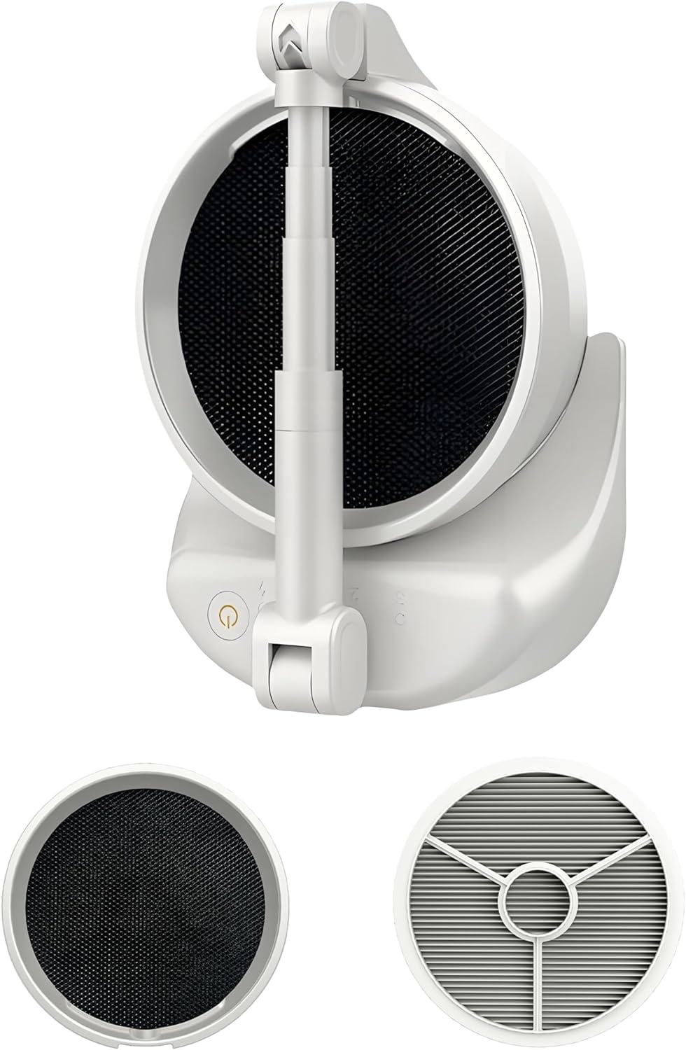 Vegapunk Rechargeable Smoke Away Purifier Fan for Indoors - Portable Odor Exhaust Eliminator Remover Eater Filter - The High Fan for Desktop - White