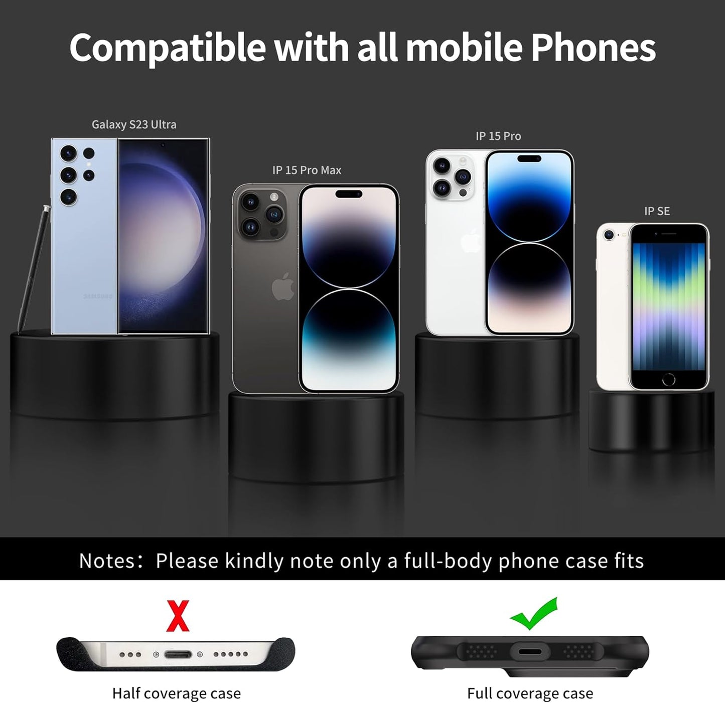 Adjustable Anti-Theft Phone Lanyard - 8mm Mountain Climbing Rope Neck & Crossbody Strap with Secure Locking Metal Clip - Rugged Outdoor Design for Smartphones (Dark Green)