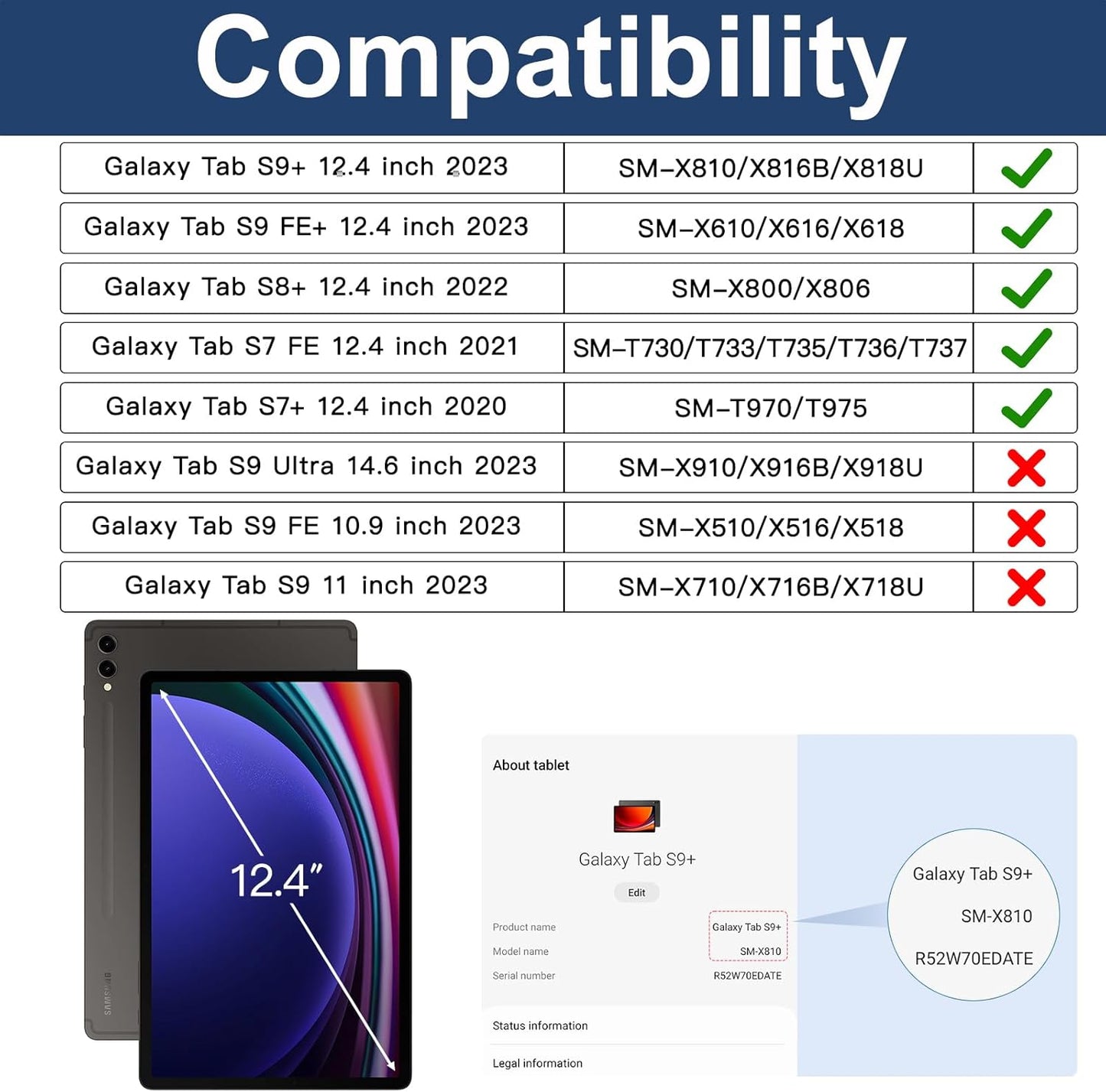 BRAECN for Galaxy Tab S10 Plus/S9 FE+/S9+/S7+/S8+/S7 FE 12.4 inch Case,Heavy Duty Shockproof Case with Carrying Shoulder Strap, S Pen Holder, Kickstand, Hand Strap for Samsung Galaxy Tab S10+-Red