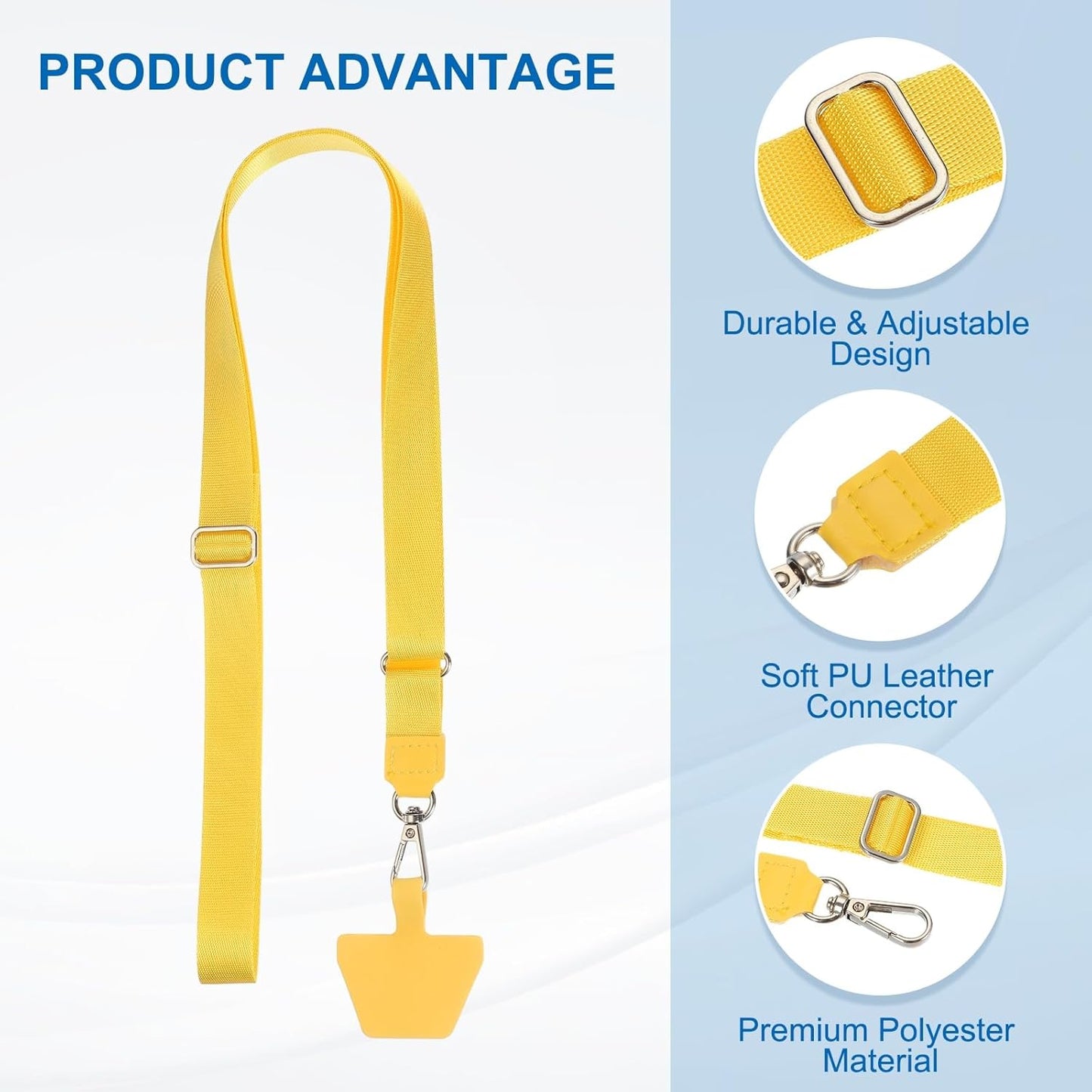 PATIKIL Smart Phone Lanyard with Wrist Strap and Patches for Most Smartphones ID Badges Keychain