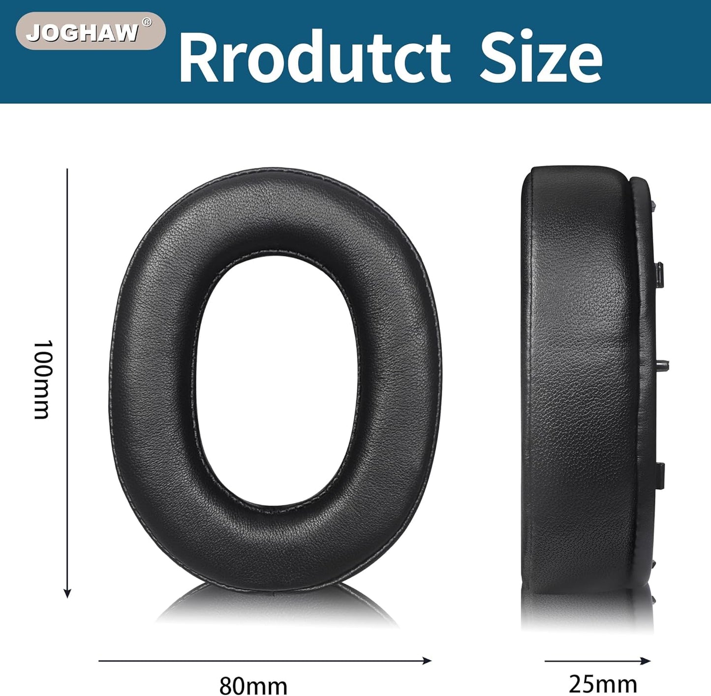 Replacement Ear Pads for Headphones - Compatible for Sony MDR-1000x/WH-1000xm2 | Premium Thickened Sheepskin Cushions with Soft Memory Foam for Comfort - Black