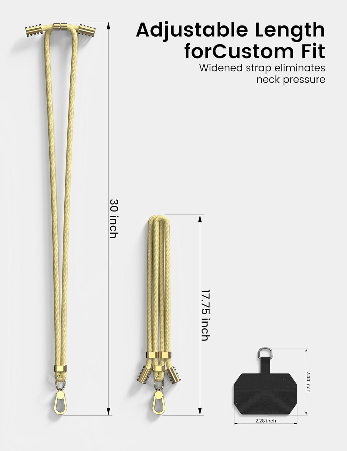 Cell Phone Lanyard, Adjustable Crossbody Cell Phone Lanyard, Adjustable Anti Theft Phone Strap