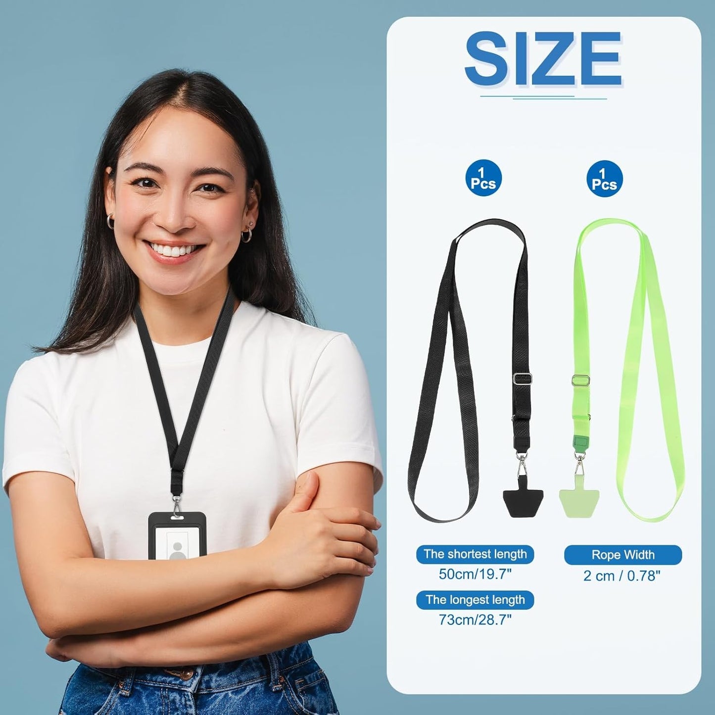 PATIKIL Smart Phone Lanyard with Patches for Most Smartphones Badges Keychain