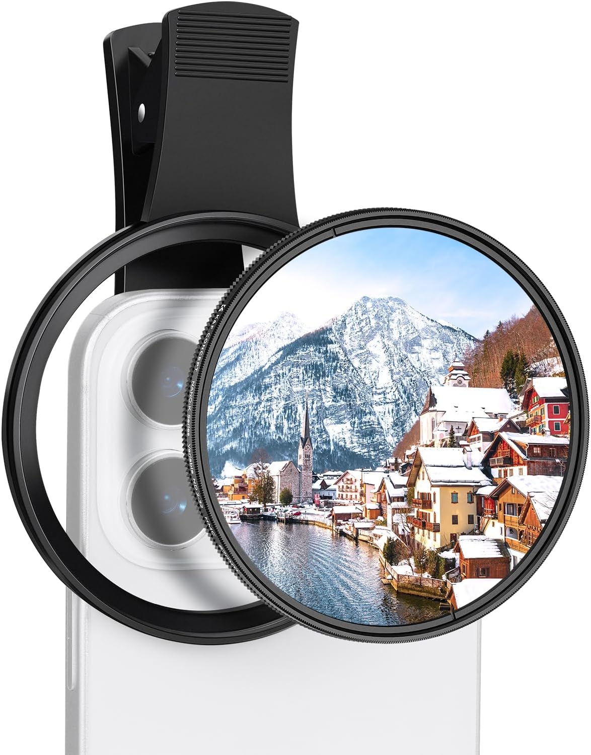 K&F Concept 67mm Clip-on ND2-32 Phone Camera Lens Filter Kit, Multi-Coated Variable Neutral Density Light Reduction Filter Compatible with iPhone 16 15 14 13 12 11 and Other Smart Phone