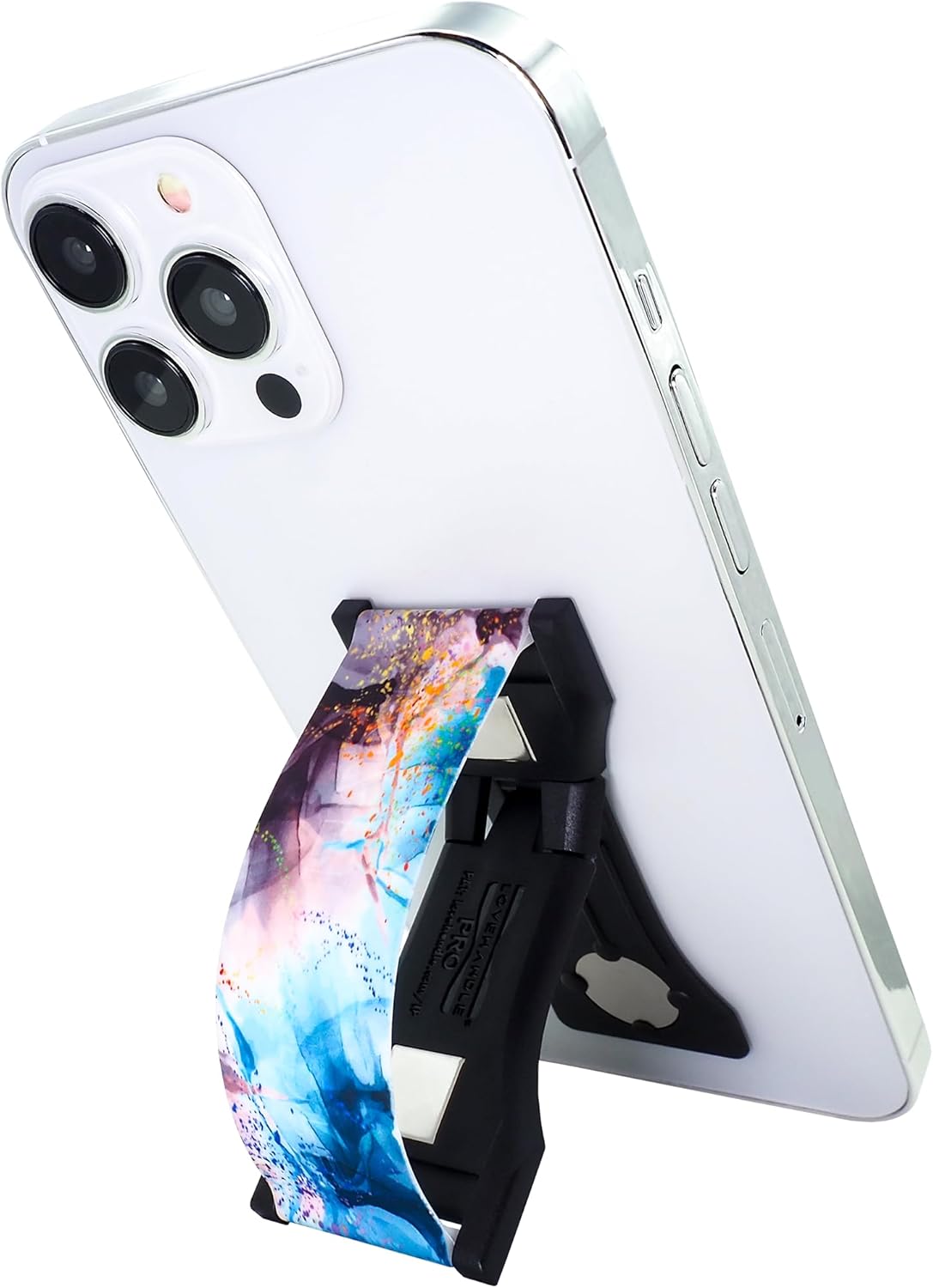 LOVEHANDLE PRO Premium Phone Grip - Silicone Phone Strap - Magnetic Phone Mount and Kickstand for Smartphone and Tablet - Requiem Silicone