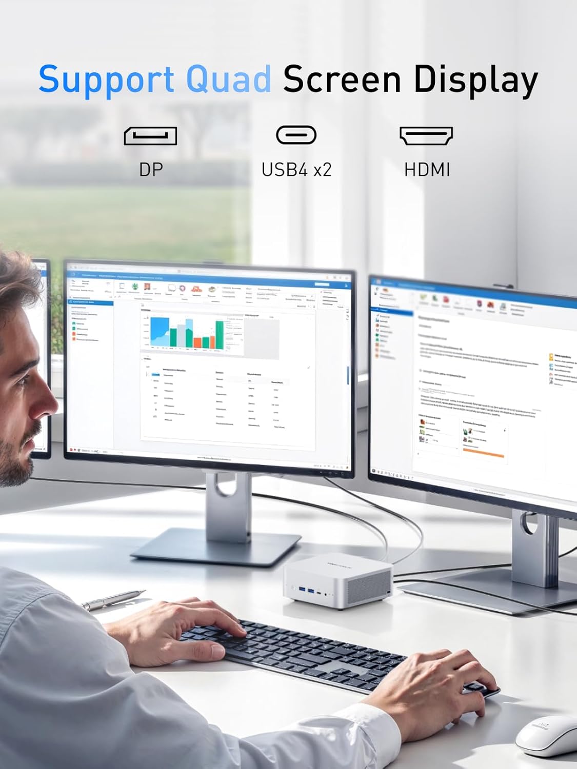MINISFORUM AI Mini PC Barebone M1 Pro-125H with Intel Core Ultra 5 Processor 125H(14C/18T,up to 4.5Ghz), Mini Computer PCIe4.0 SSD,Triple Display with HDMI 2.1/USB4/DP,5X USB Ports, WiFi 7, BT5.4