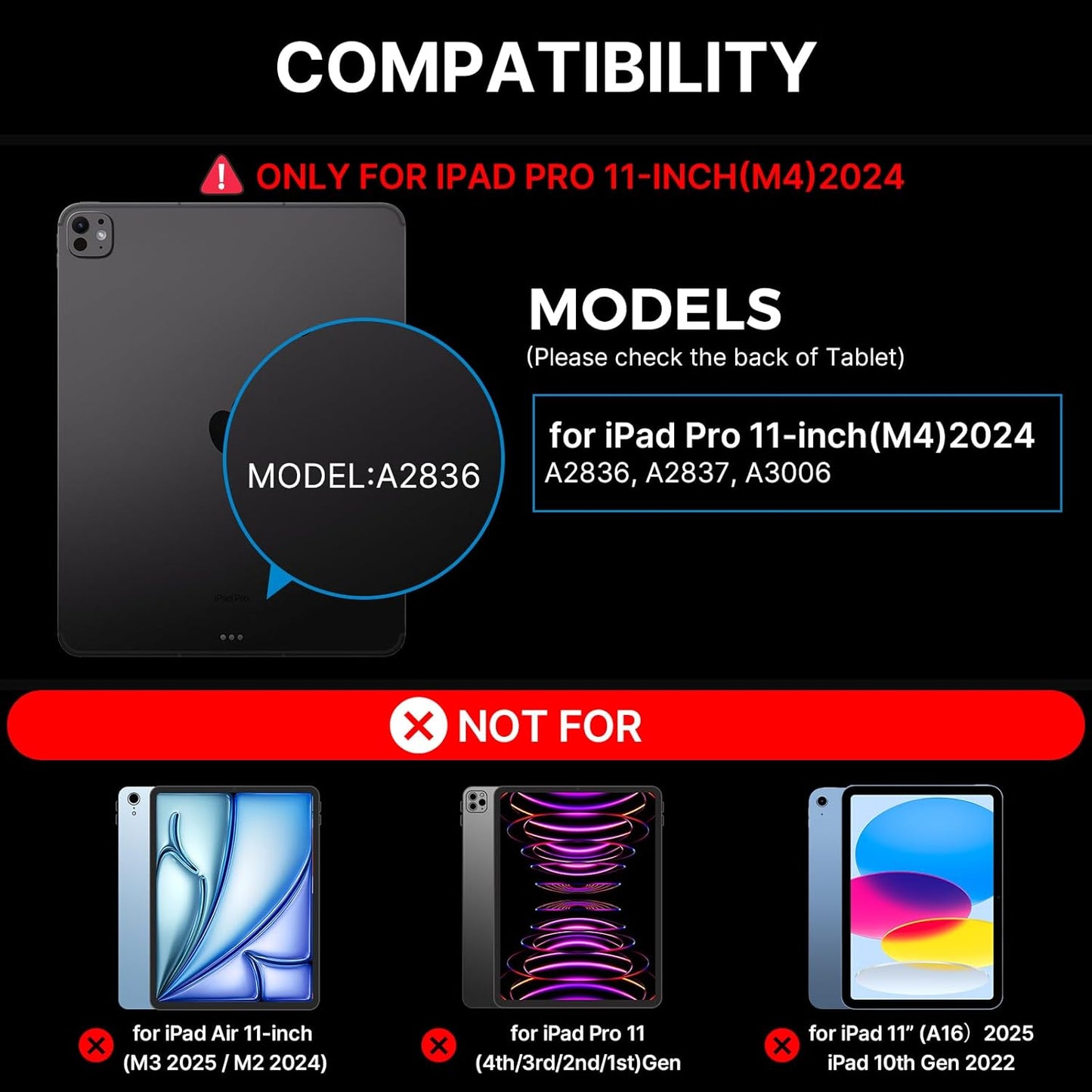 typecase Keyboard Case for iPad Pro 11-inch (M4) 2024,Magic Keyboard with 11 Colors Backlight for iPad Pro 11,Keyboard Case with Pencil Holder,Multi-Touch Trackpad,Easy-Set Magnetic Stand,Pacific Blue