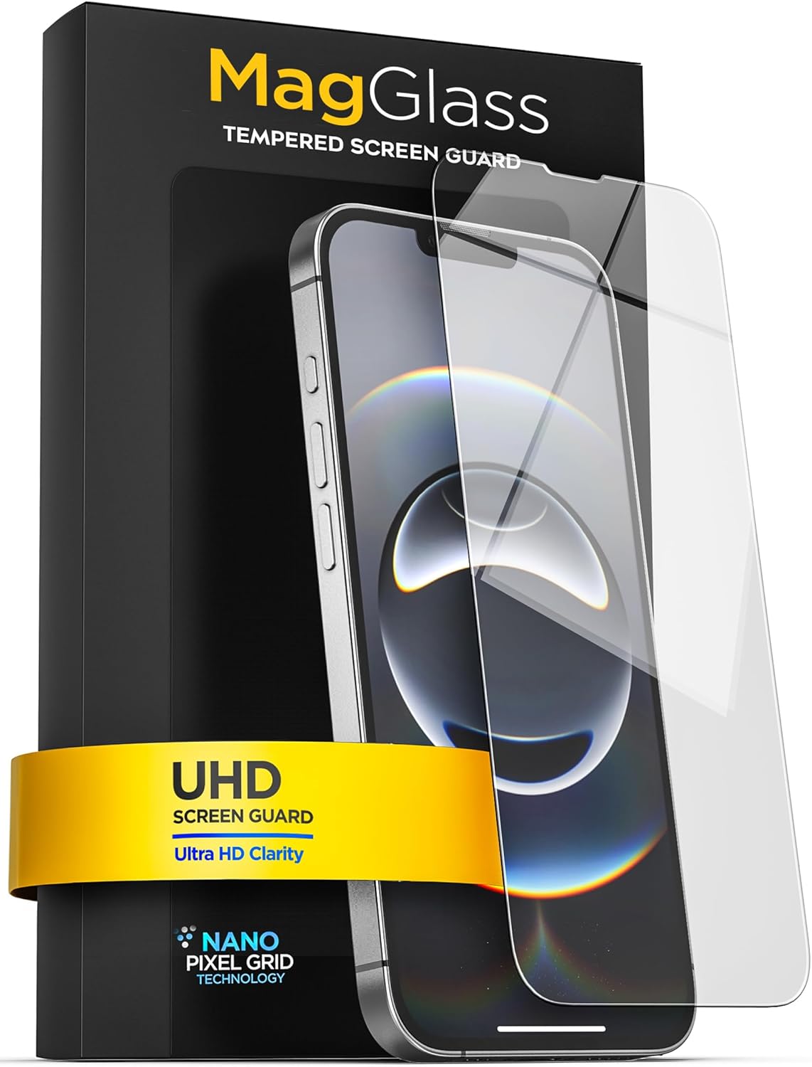 magglass for iPhone 16e Screen Protector Toughened Tempered Glass with Easy-installation Applicator (Crystal Clear)