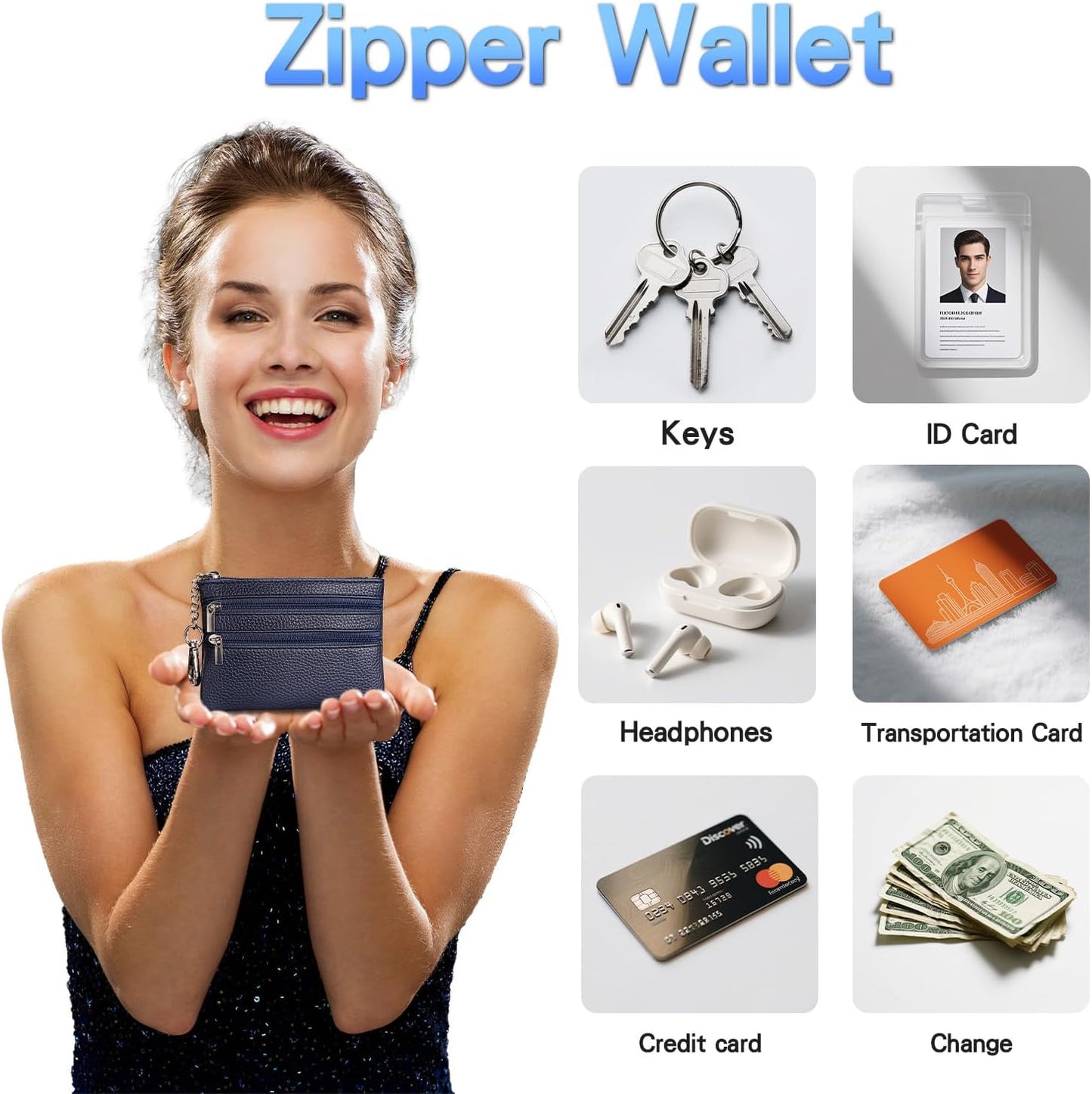 Clip and Go Phone Crossbody Strap with Wallet, 2 Pcs-Crossbody Lanyard & Wrist Holder for Cell Phones-2 Pads, Save Girls Phone Strap with Zipper Bag, Adjustable Neck Lanyard for Women (Flag Color)