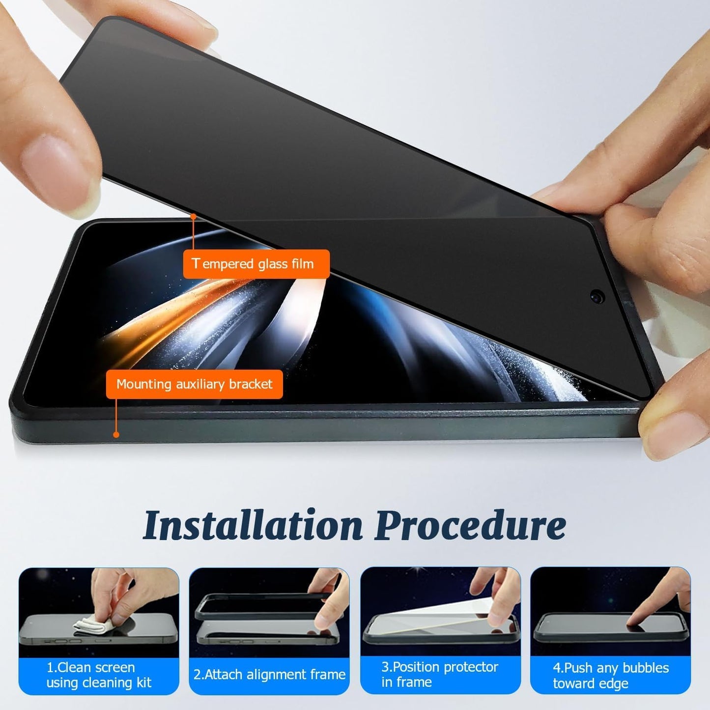 2 Pack Matte Privacy Screen Protector for Samsung Galaxy S24 Ultra 5G,9H Tempered Glass,Anti-Glare,Anti-Spy,Anti-Scratch, Smooth and Responsive Absolute Fingerprint Compatibility Touch Screen HD Clear