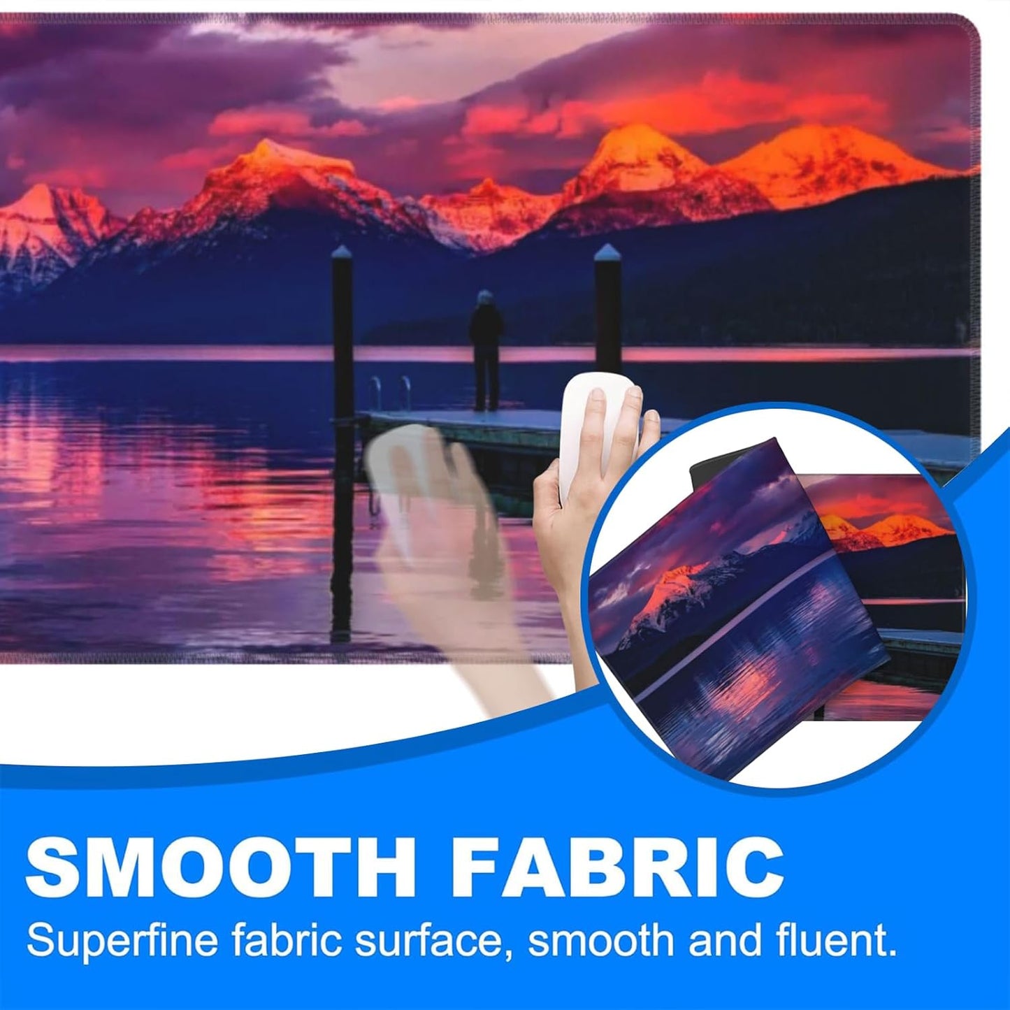 Mallard Ducks Large Mouse Pad, Gaming Mouse Pad, Keyboard Mat, Non-Slip Rubber Base, Office Accessories, Desk Mat, MousePads for School, Work, Home Decor Gifts 31.5" x 11.8"