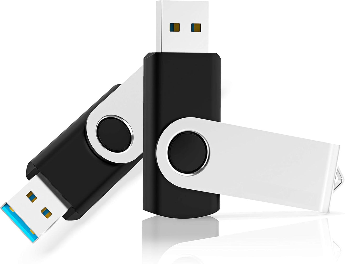 KOOTION 5 X 64 GB USB 3.0 Flash Drive 64GB Thumb Drives 3.0 Swivel Memory Stick USB 3.0 Drive Backup Jump Drive for Storage USB Stick Keychain Design (Multicolor 5 Pack)