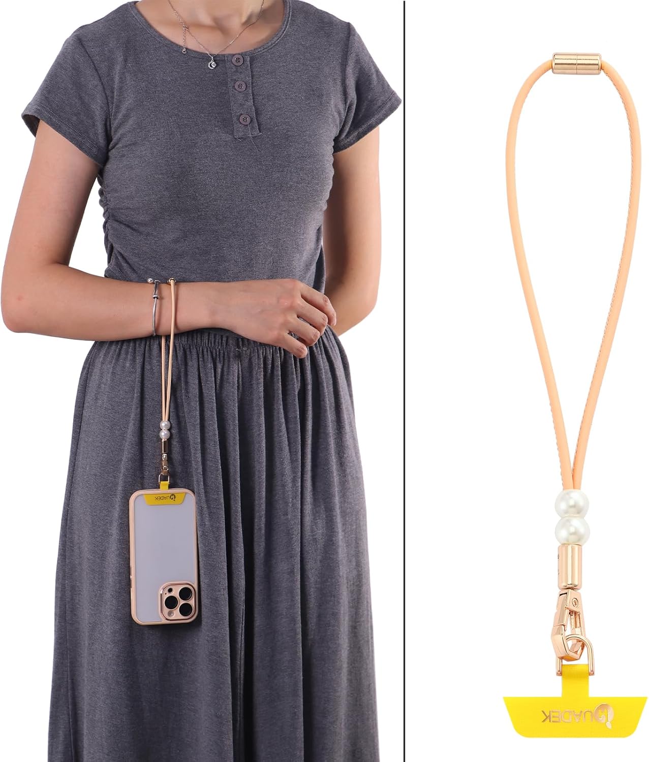 Vachetta Leather wristlet strap Phone Charm [Hands-Free Phone Wrist Strap]